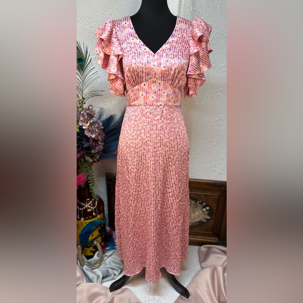 Kate Spade "poppy field devore dress" Midi (00) ‼️NWOT‼️